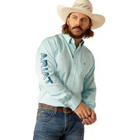 Ariat Mens Aqua Team Logo Long Sleeve Shirt