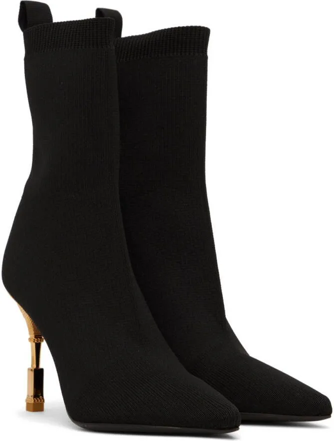 Balmain Black Moneta Ankle Boots