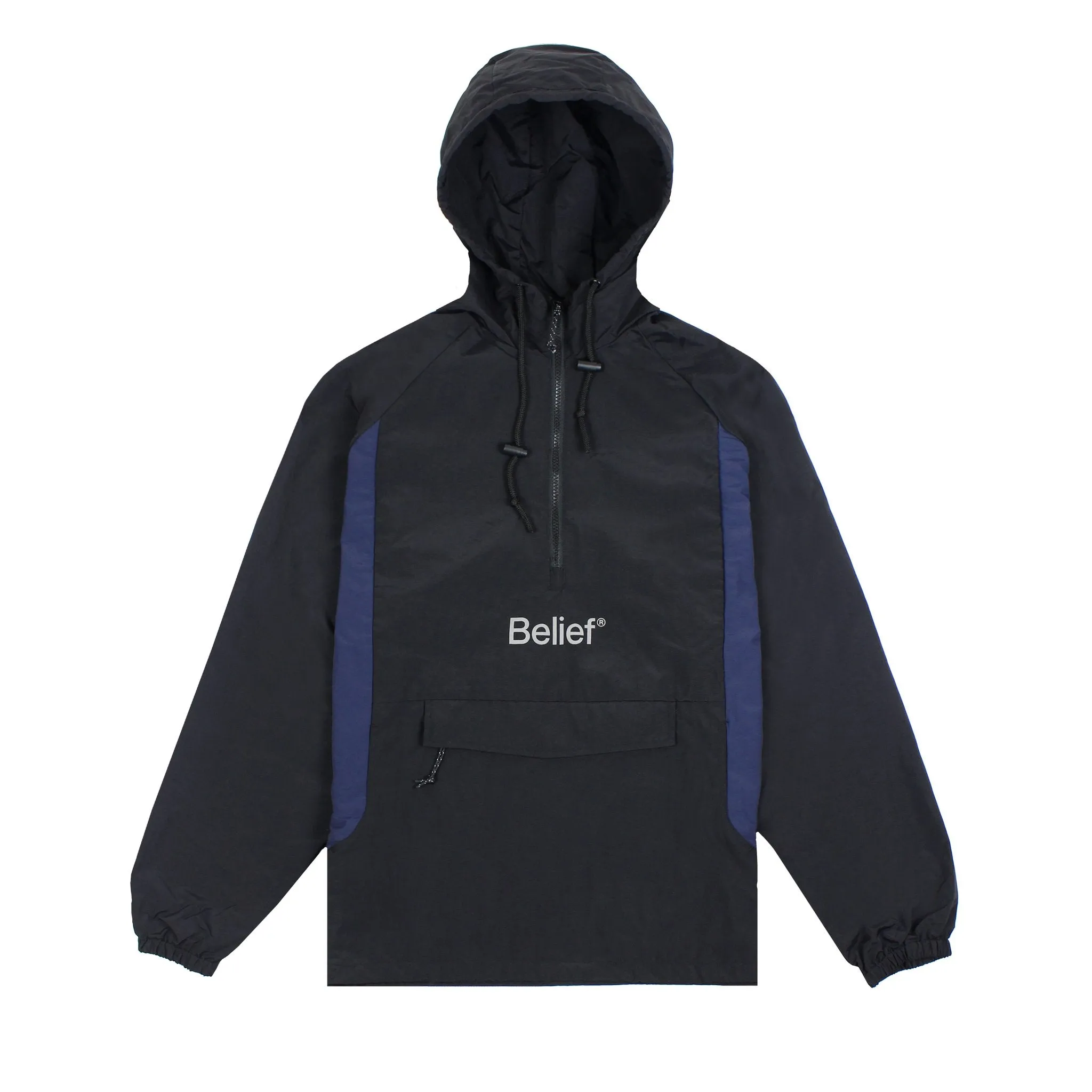 Belief NYC Sport Logo Anorak Jacket Black