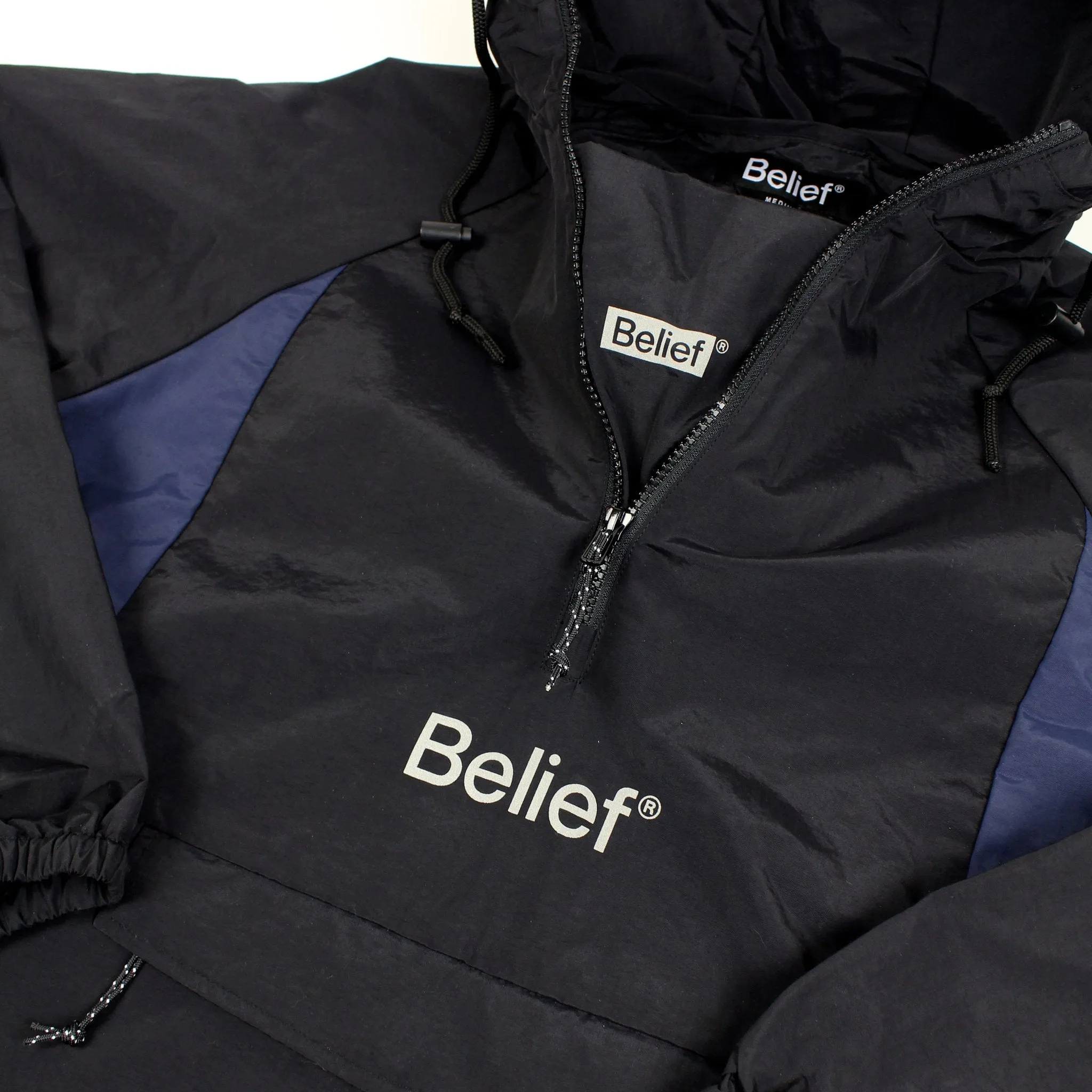 Belief NYC Sport Logo Anorak Jacket Black