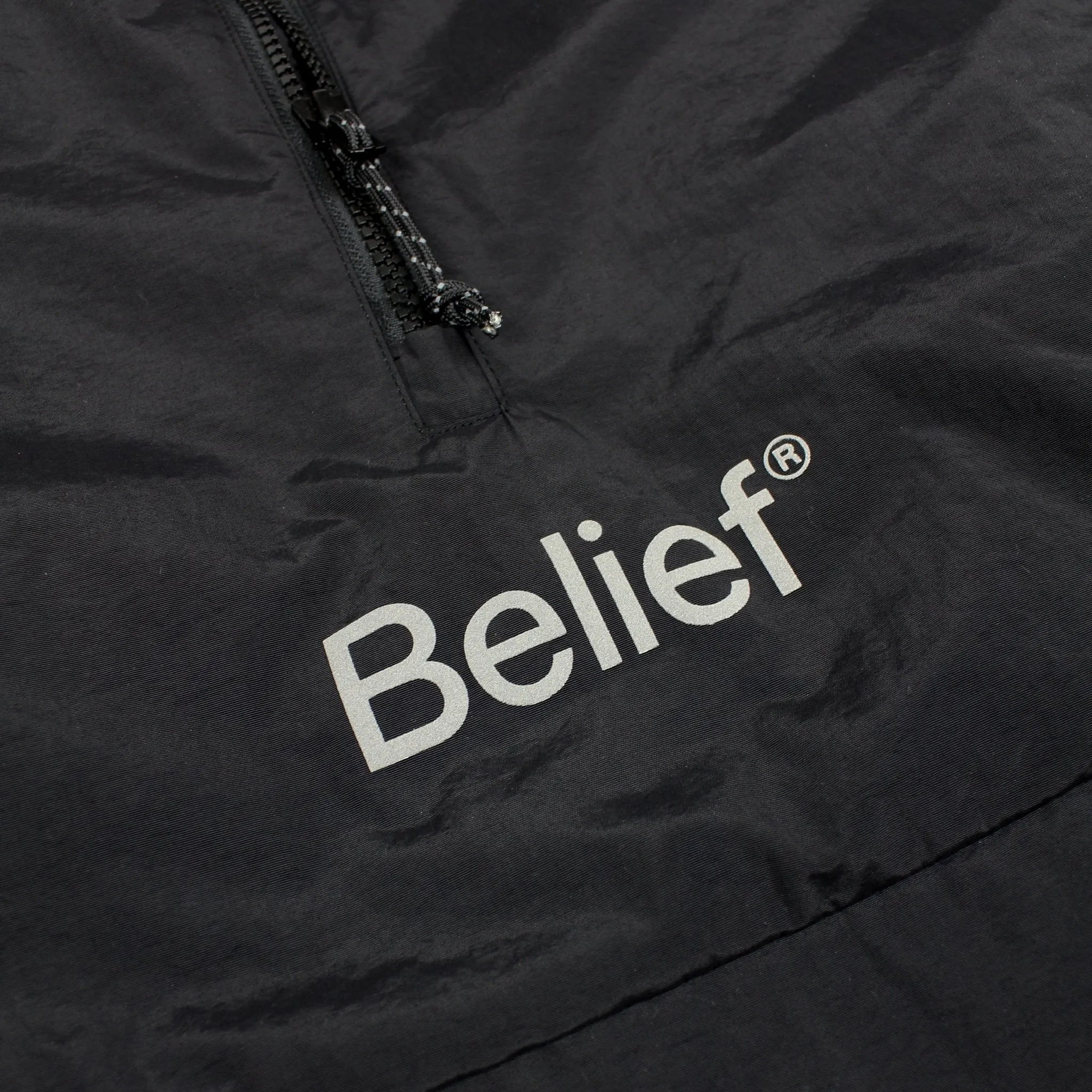 Belief NYC Sport Logo Anorak Jacket Black