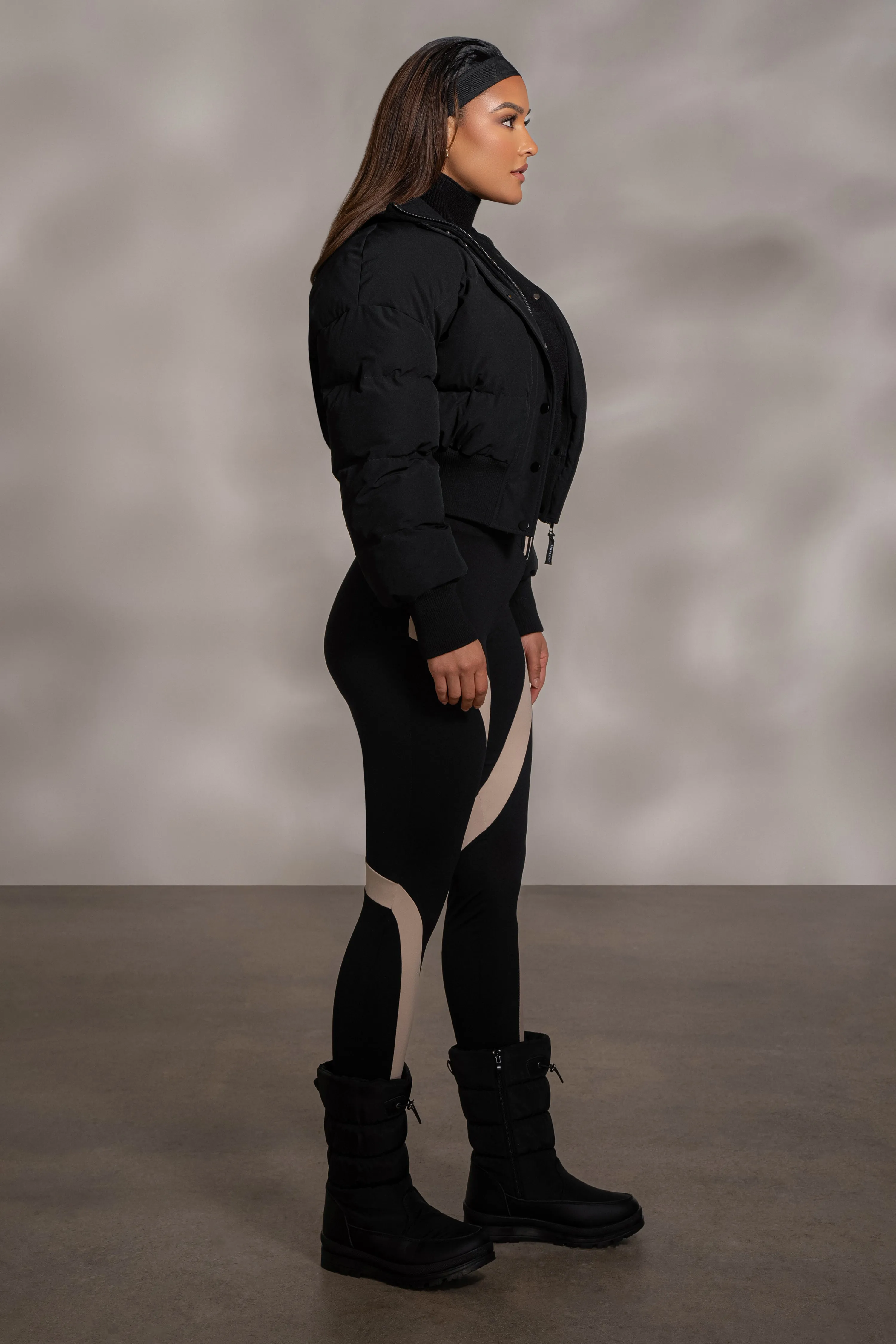 Black Stassie Ribbed Jacket