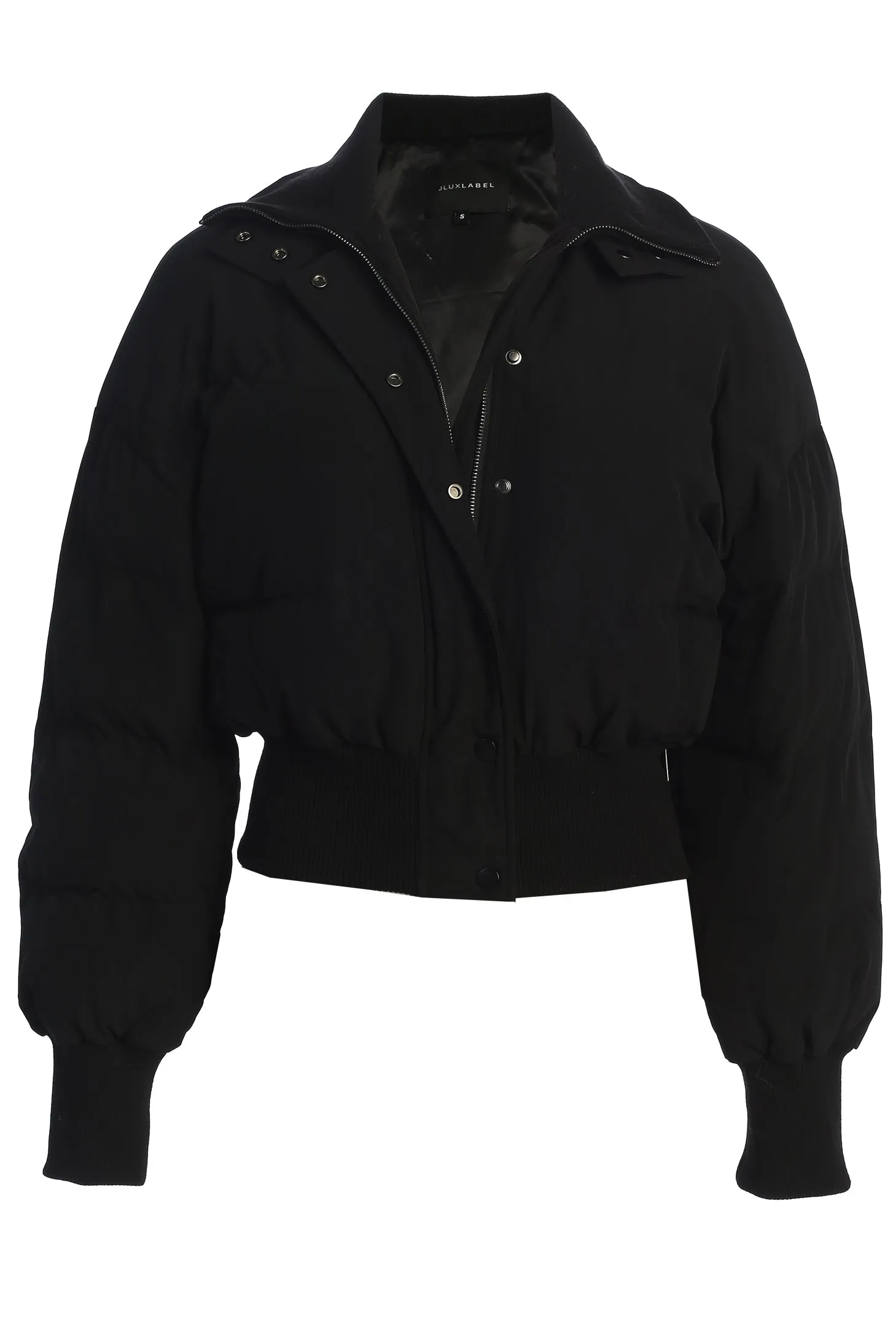 Black Stassie Ribbed Jacket