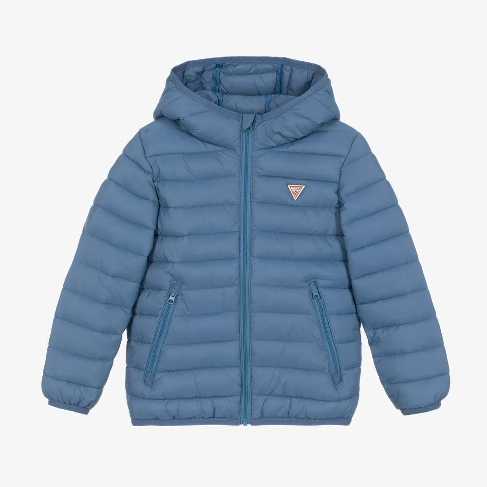 Blue Lightweight Puffer Jacket