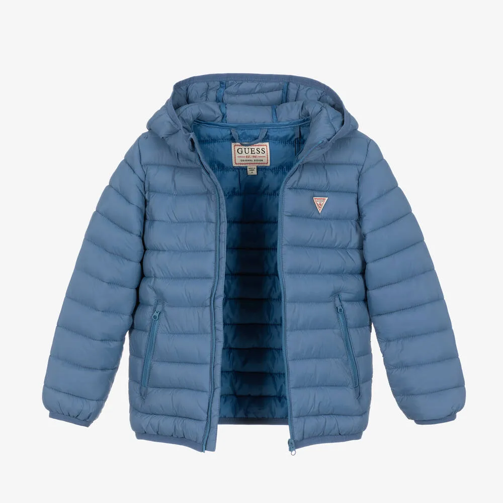 Blue Lightweight Puffer Jacket