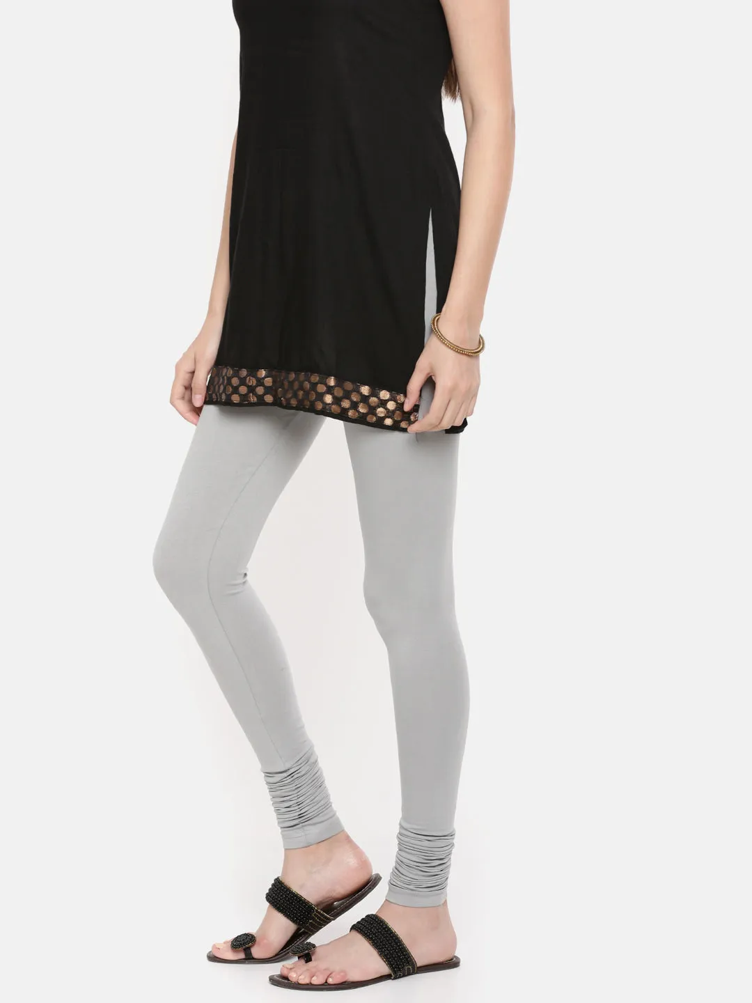 Churidar Leggings-Light Grey