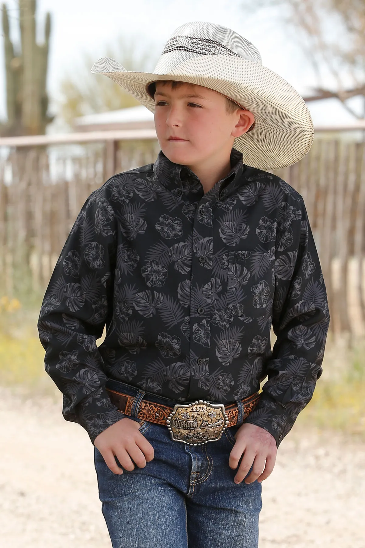 Cinch Boys Arena Flex Long Sleeve Shirt