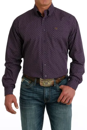 Cinch Mens Purple Long Sleeve Shirt