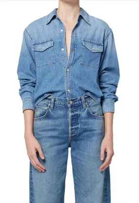 CITIZENS OF HUMANITY BABY SHAY CROPPED SHIRT