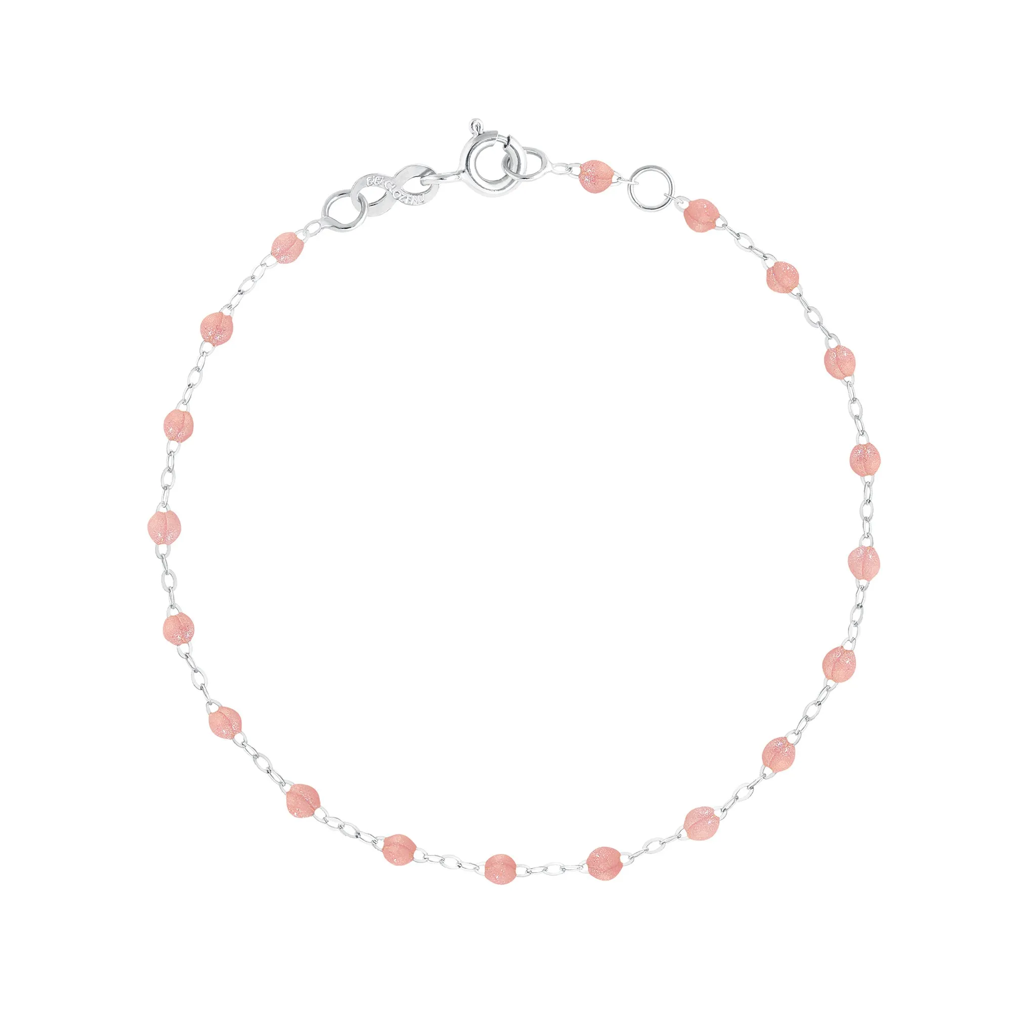 Classic Gigi Blush bracelet, White Gold, 5.9