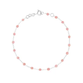 Classic Gigi Blush bracelet, White Gold, 5.9