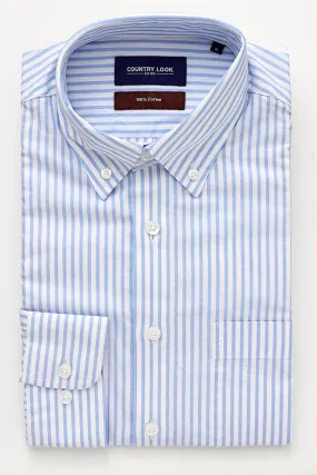 Country Look Galway Shirt - Light Blue Stripe