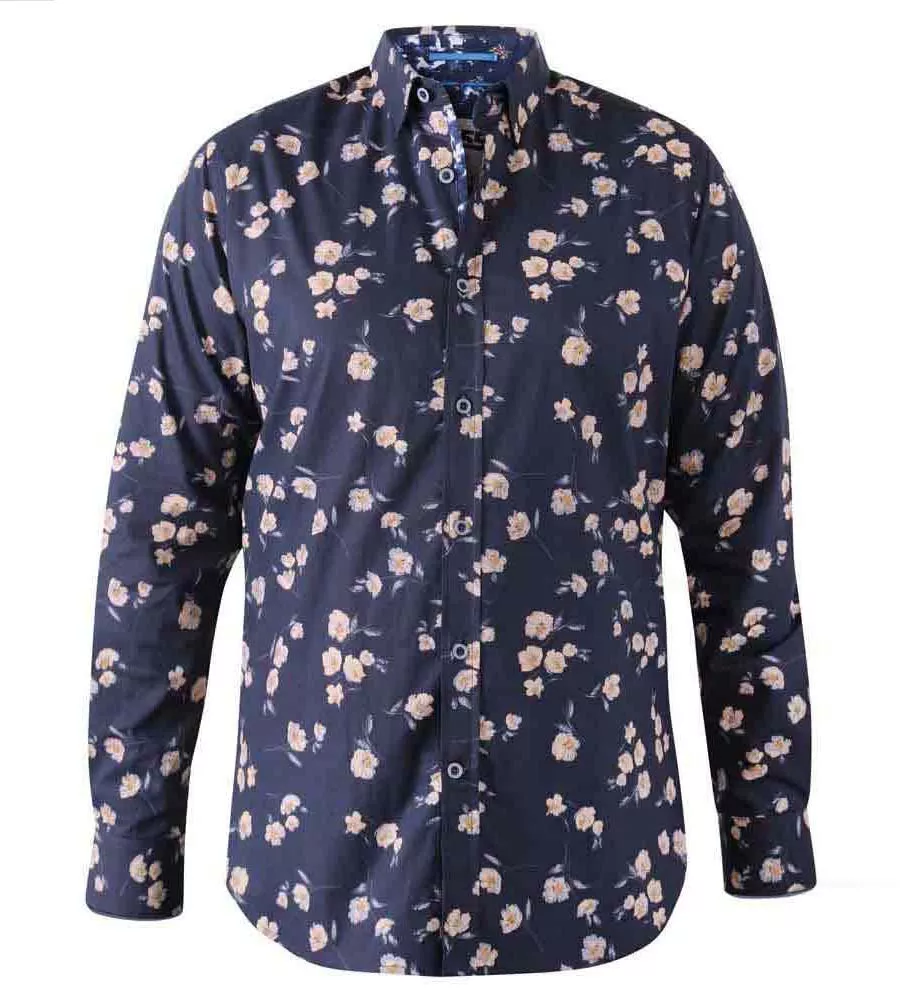 D555 Big Mens Long Sleeve Shirt With All Over Print (ROOKSEY)