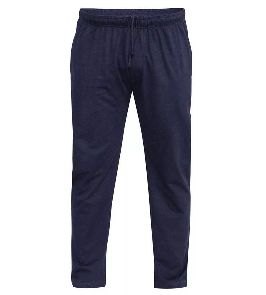 D555 Big Mens Navy Lightweight Fleece Jogging Bottom With Open Hem (RORY NAVY)