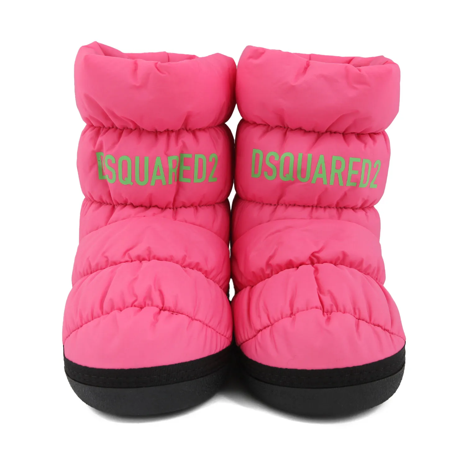 Dsquared2 Fluorescent Pink And Black Snow Boots