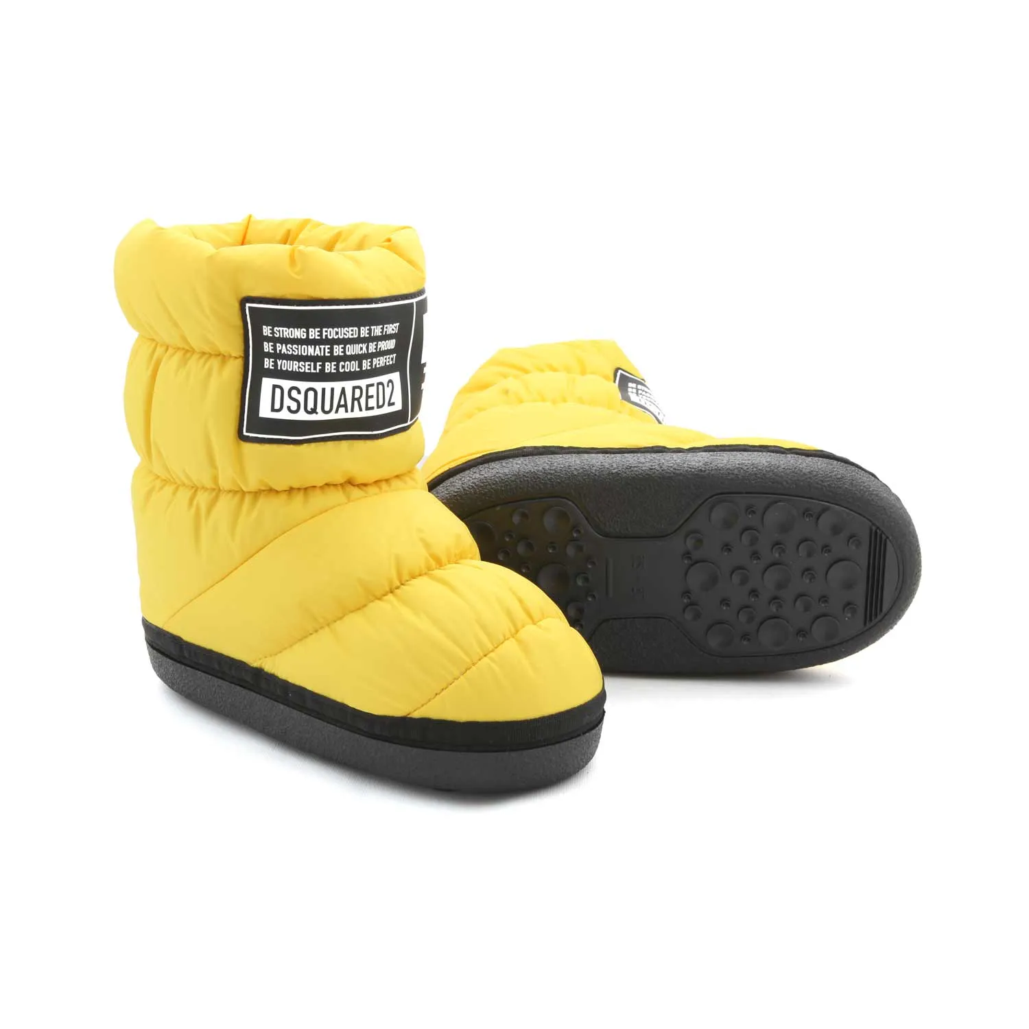 Dsquared2 Unisex Yellow D2 Snow Boots For Jr And Teen