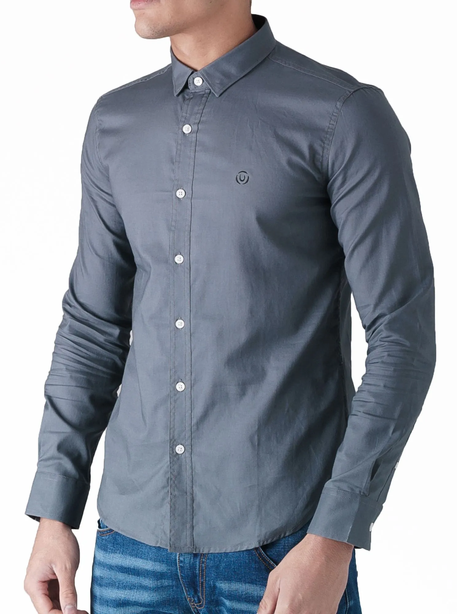 Duck and Cover Birch Long Sleeve Shirt Grey