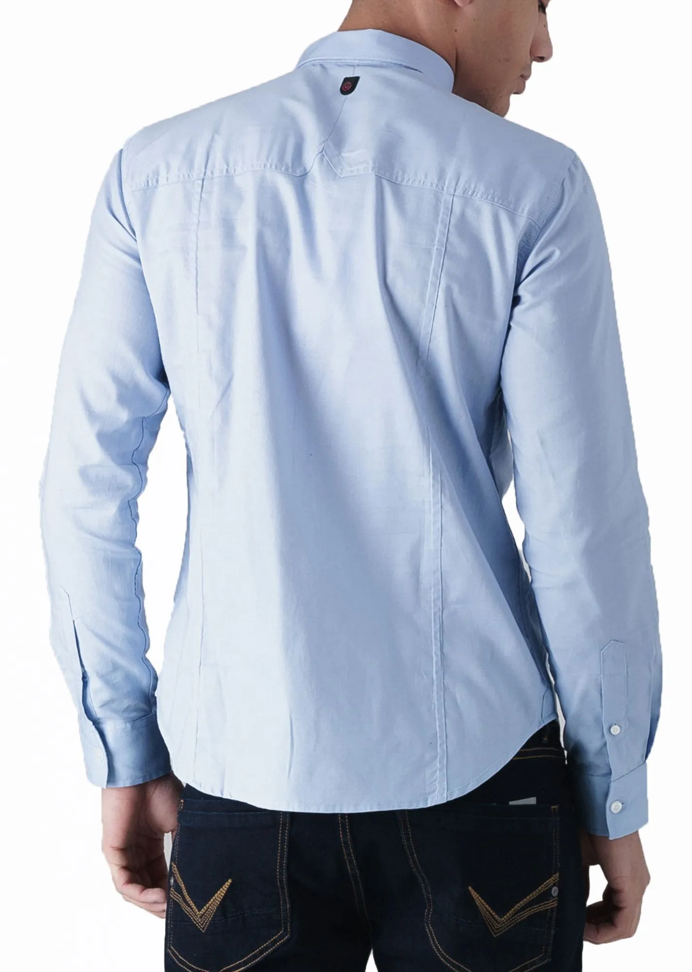 Duck and Cover Birch Long Sleeve Shirt Sky Blue