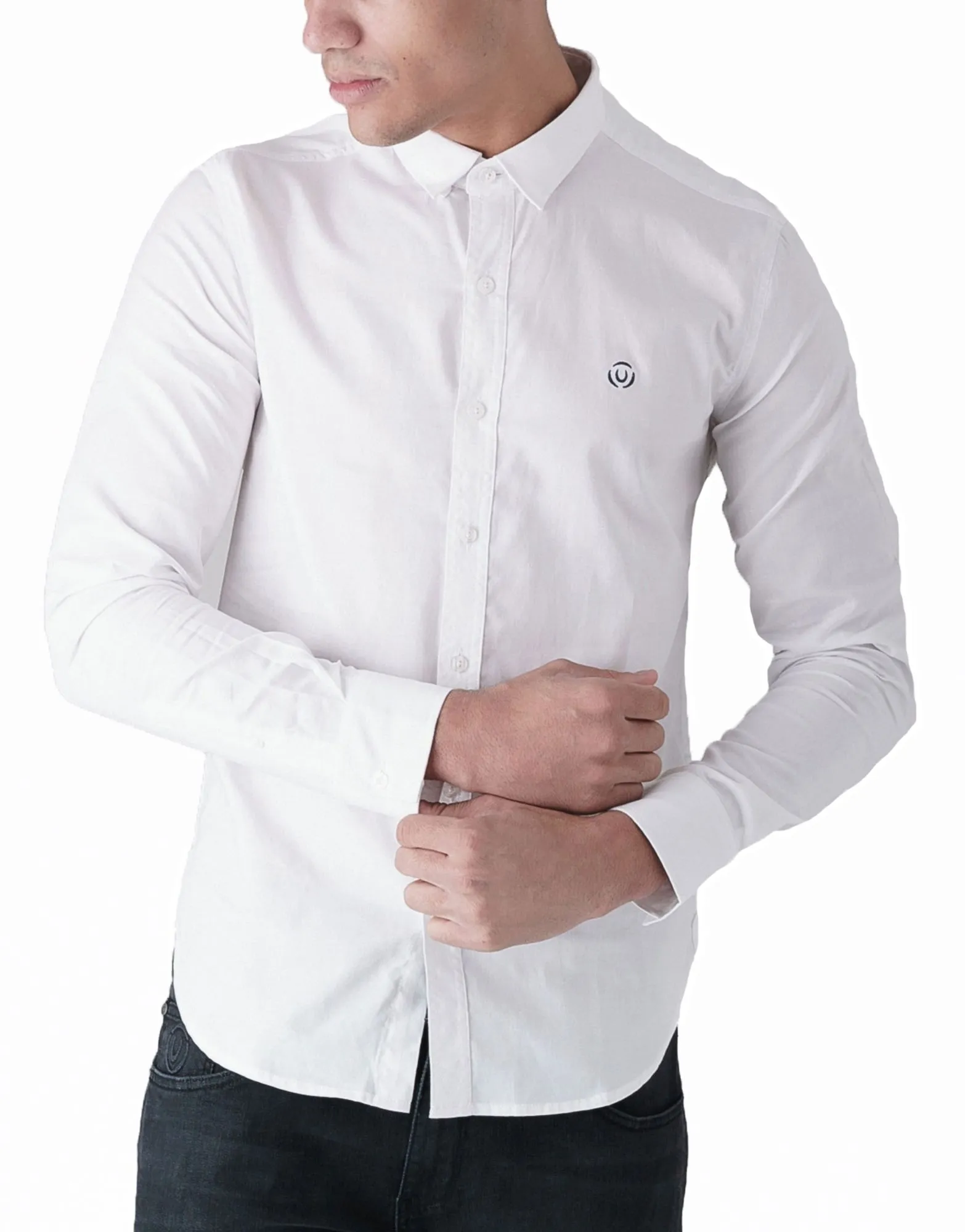 Duck and Cover Birch Long Sleeve Shirt White