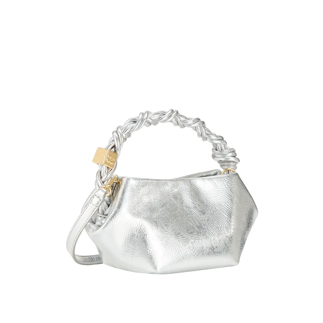 GANNI Bou Metallic Mini Crossbody Bag - Metallic