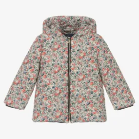 Girls Floral Puffer Jacket