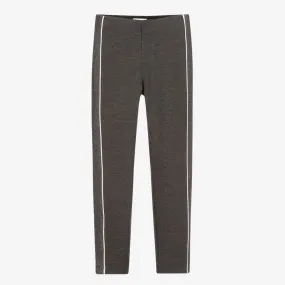 Girls Grey Jersey Leggings