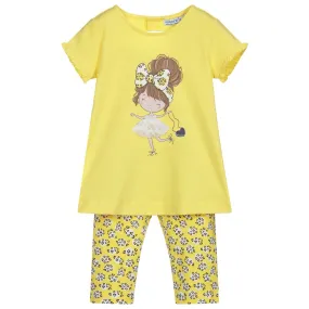 Girls Yellow Leggings Set