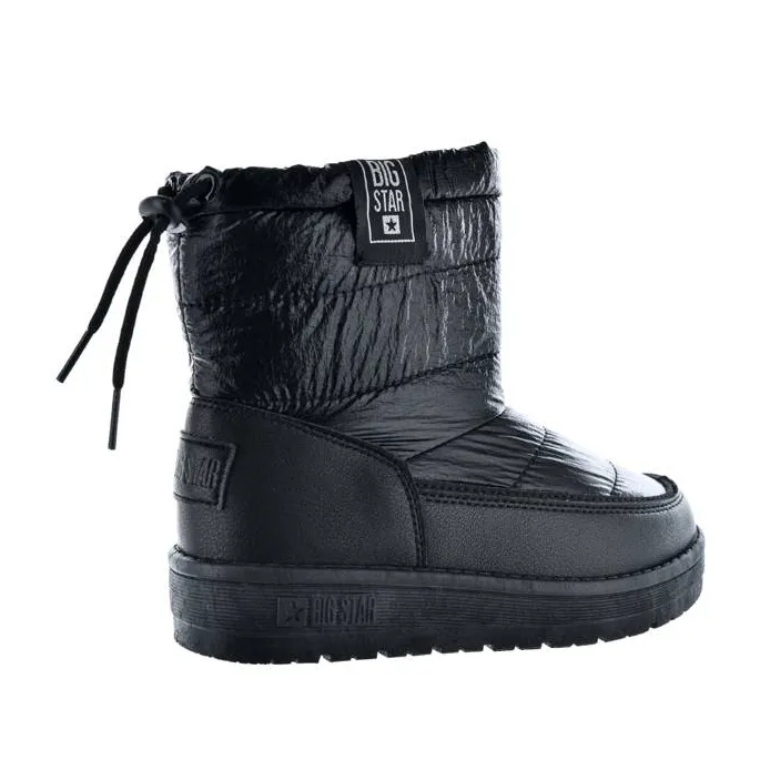 Girls' black metallic snow boots Big Star KK374220