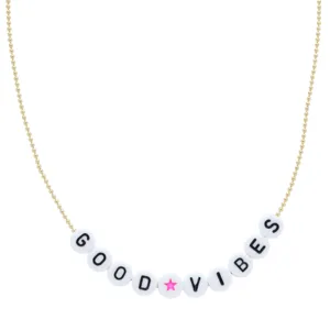 Good Vibes Beaded Necklace