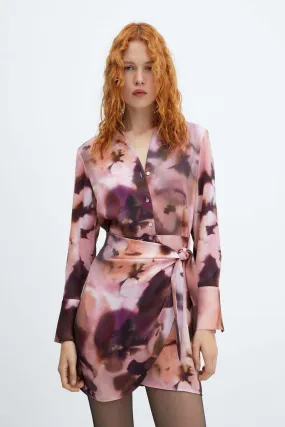 Gradient floral print dress