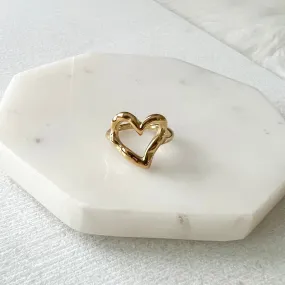 Hammered Heart Ring