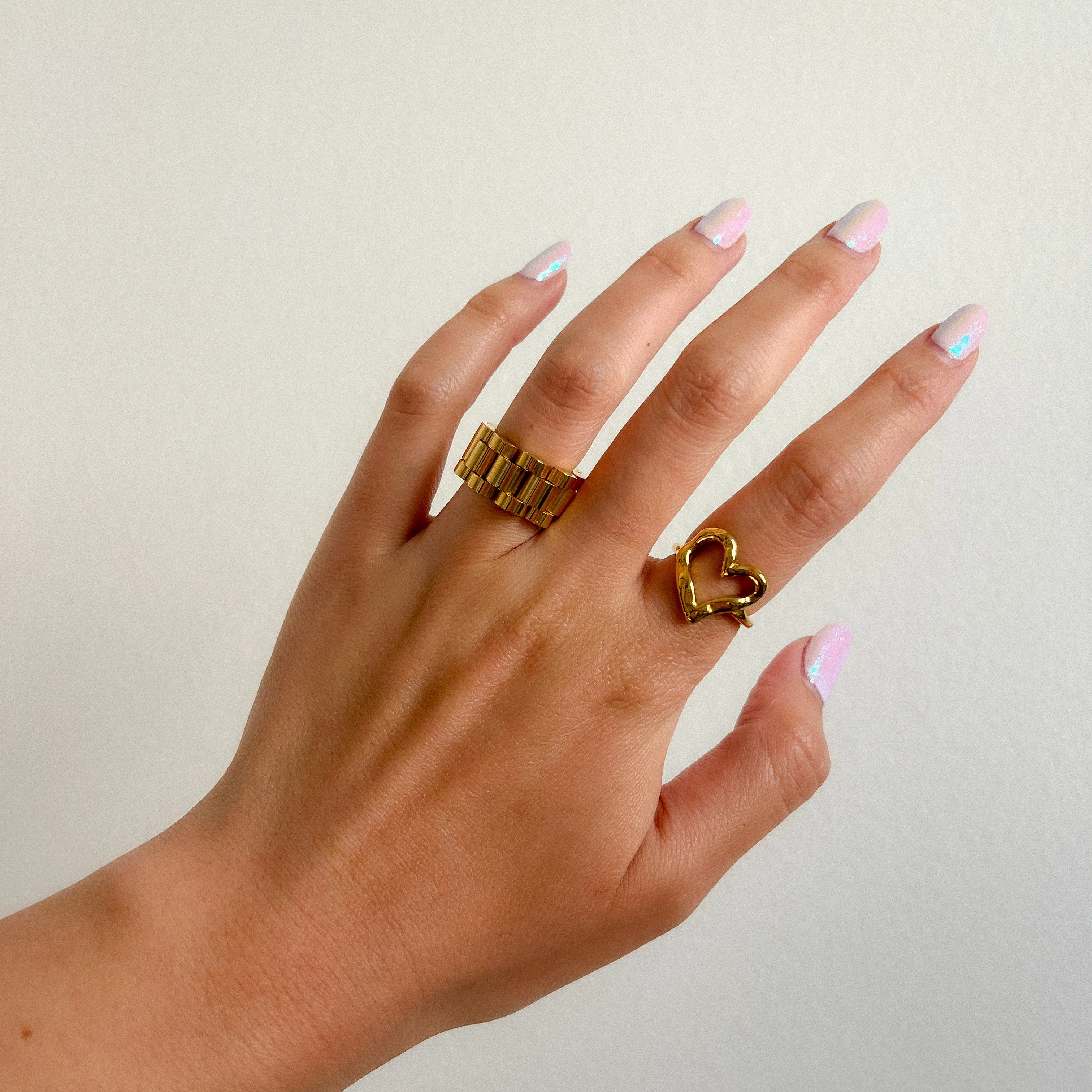 Hammered Heart Ring