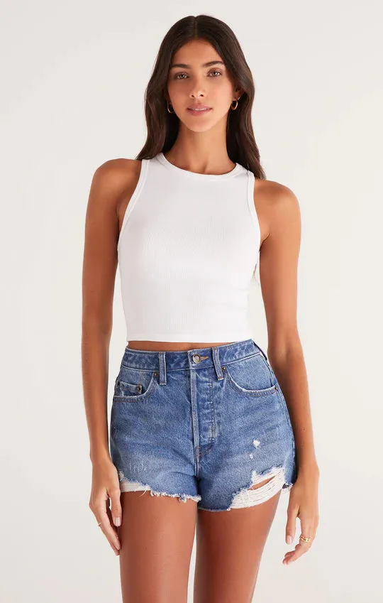 Hannah Cropped Rib Tank