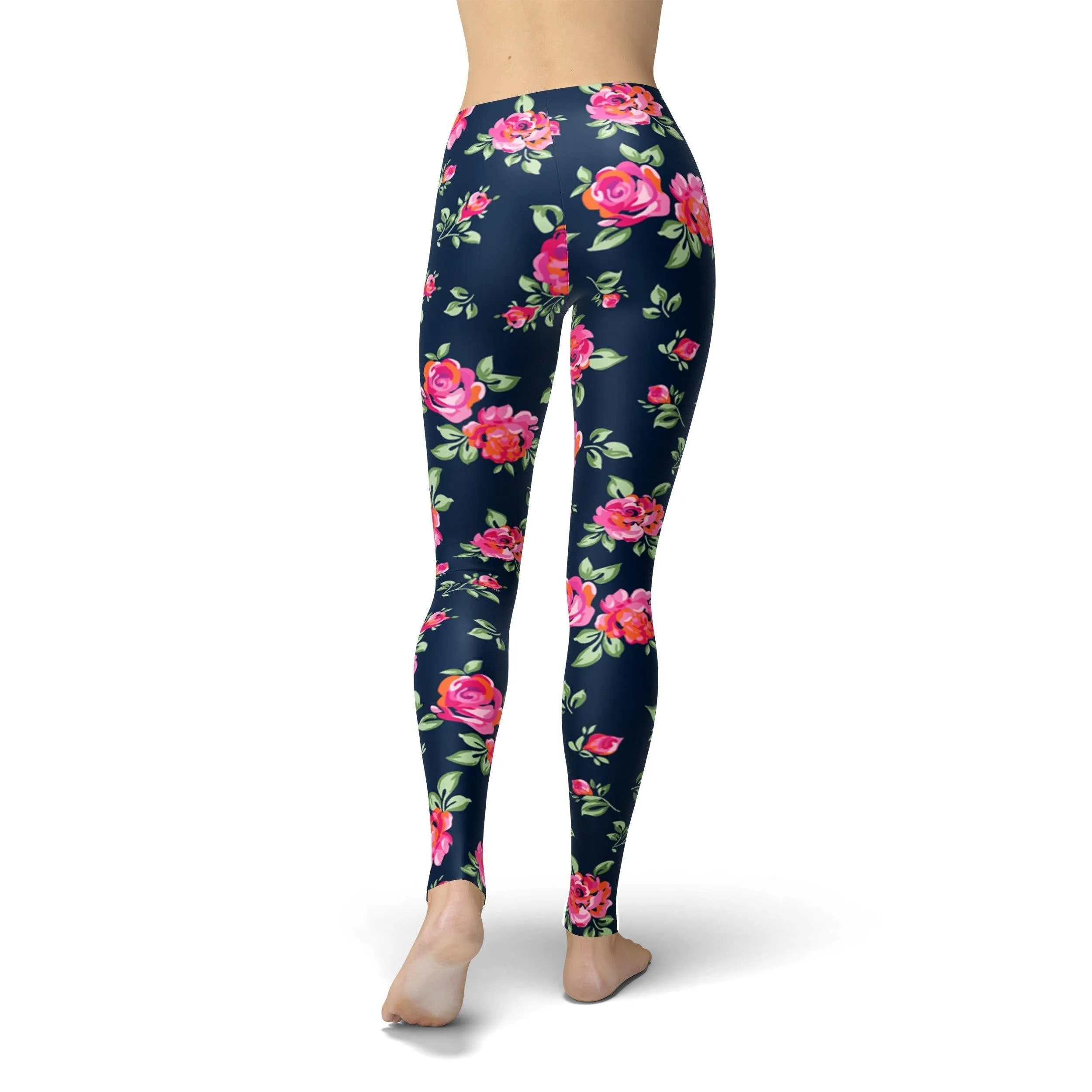 Jean Pink Roses Leggings