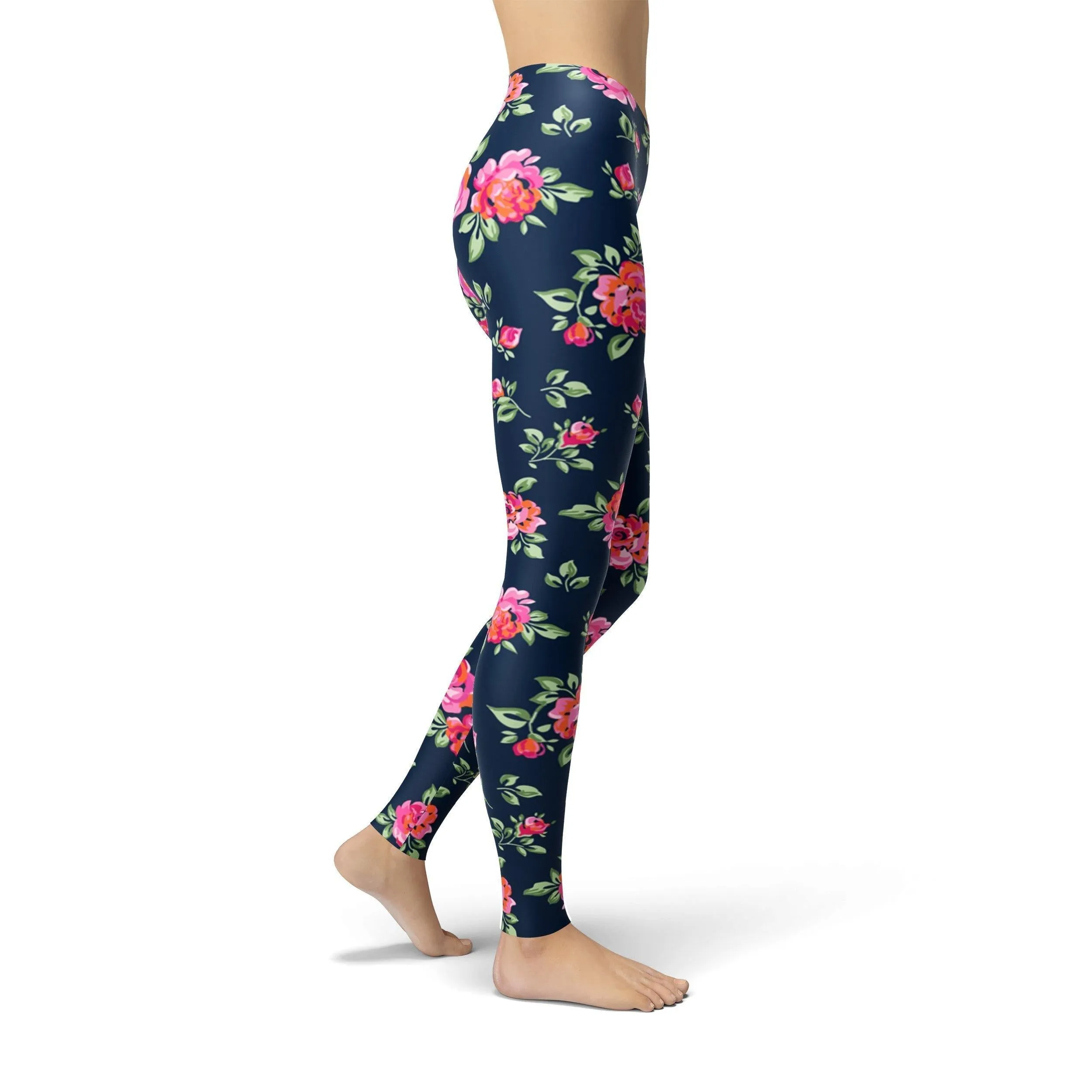 Jean Pink Roses Leggings