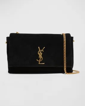 Kate Medium Reversible YSL Crossbody Bag in Suede And Smooth Leather