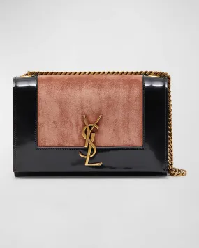 Kate Small YSL Crossbody Bag in Suede And Spazzolato Leather