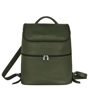 Le Foulonné Backpack Khaki - Leather