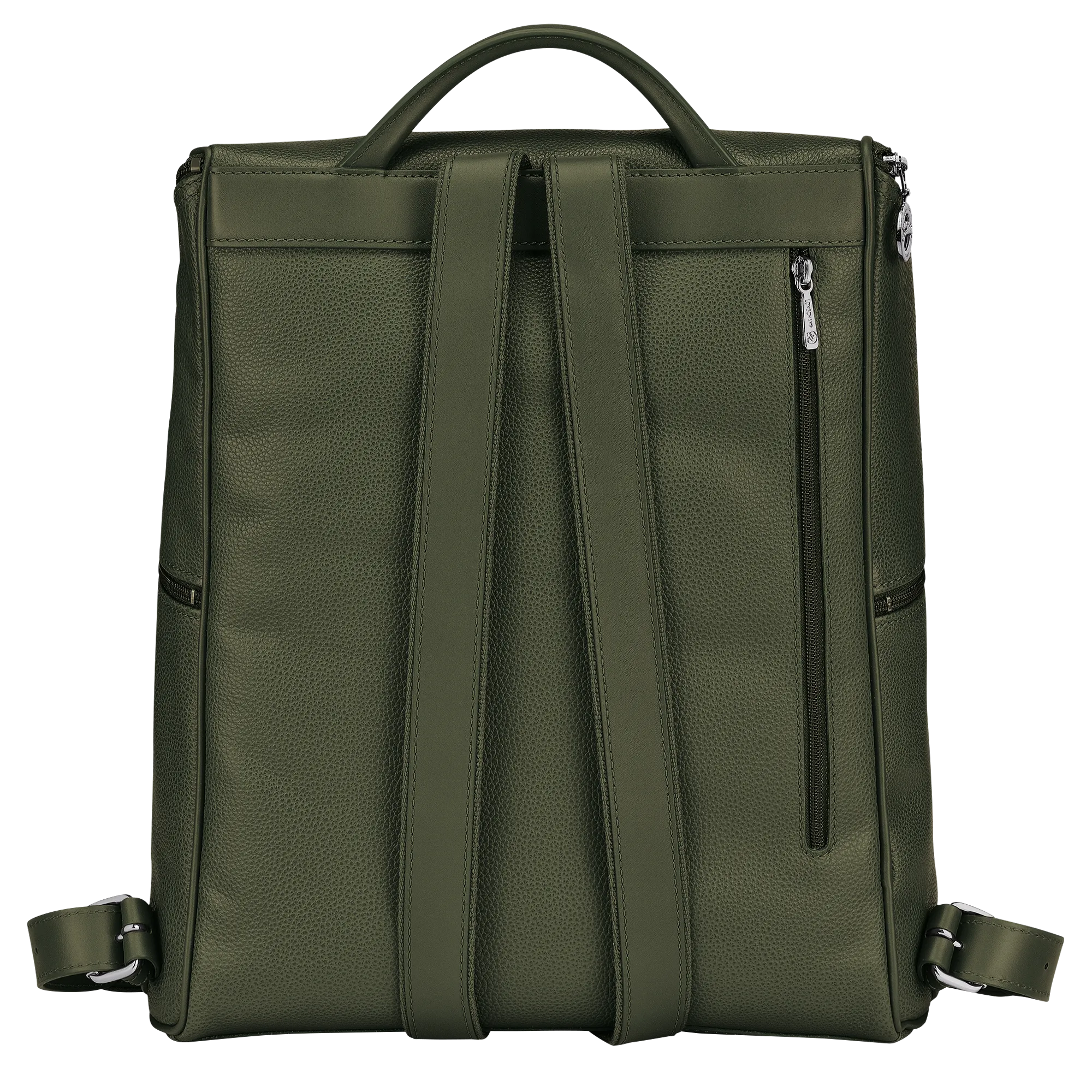 Le Foulonné Backpack Khaki - Leather