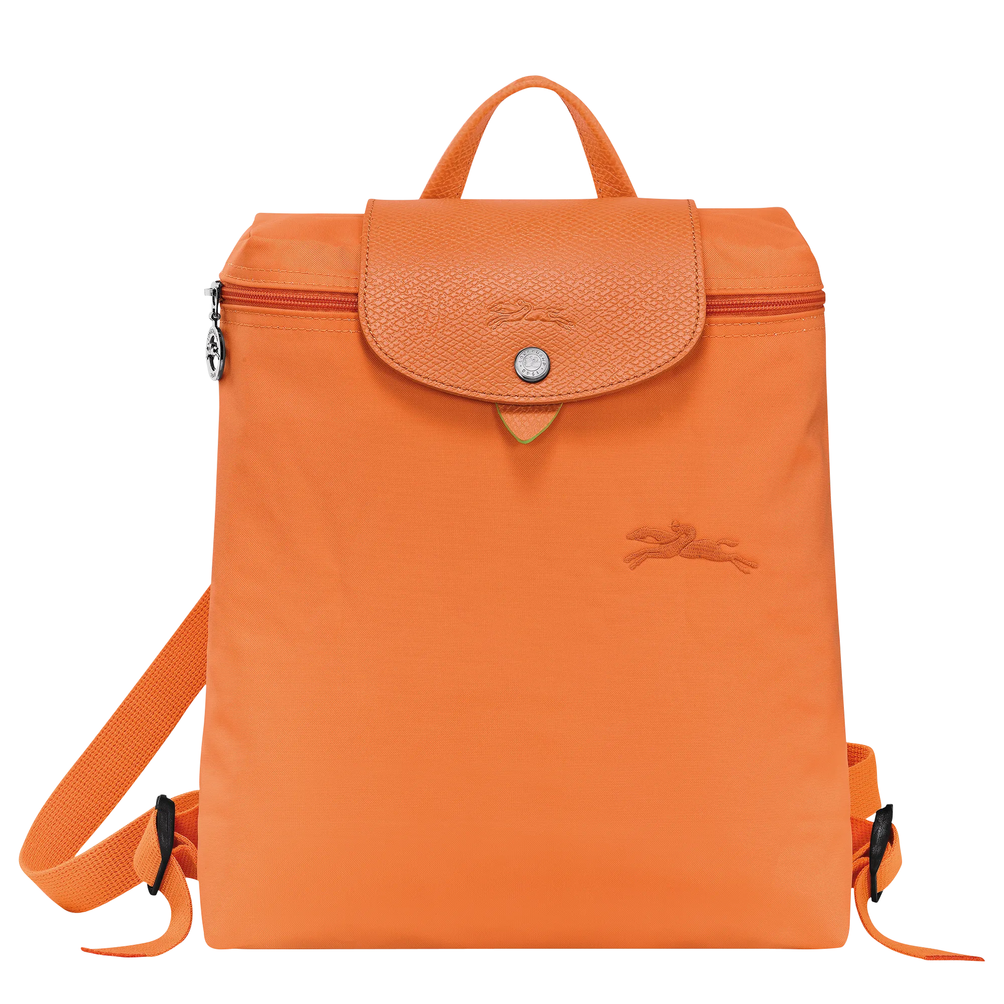 Le Pliage Green M Backpack Orange - Recycled canvas