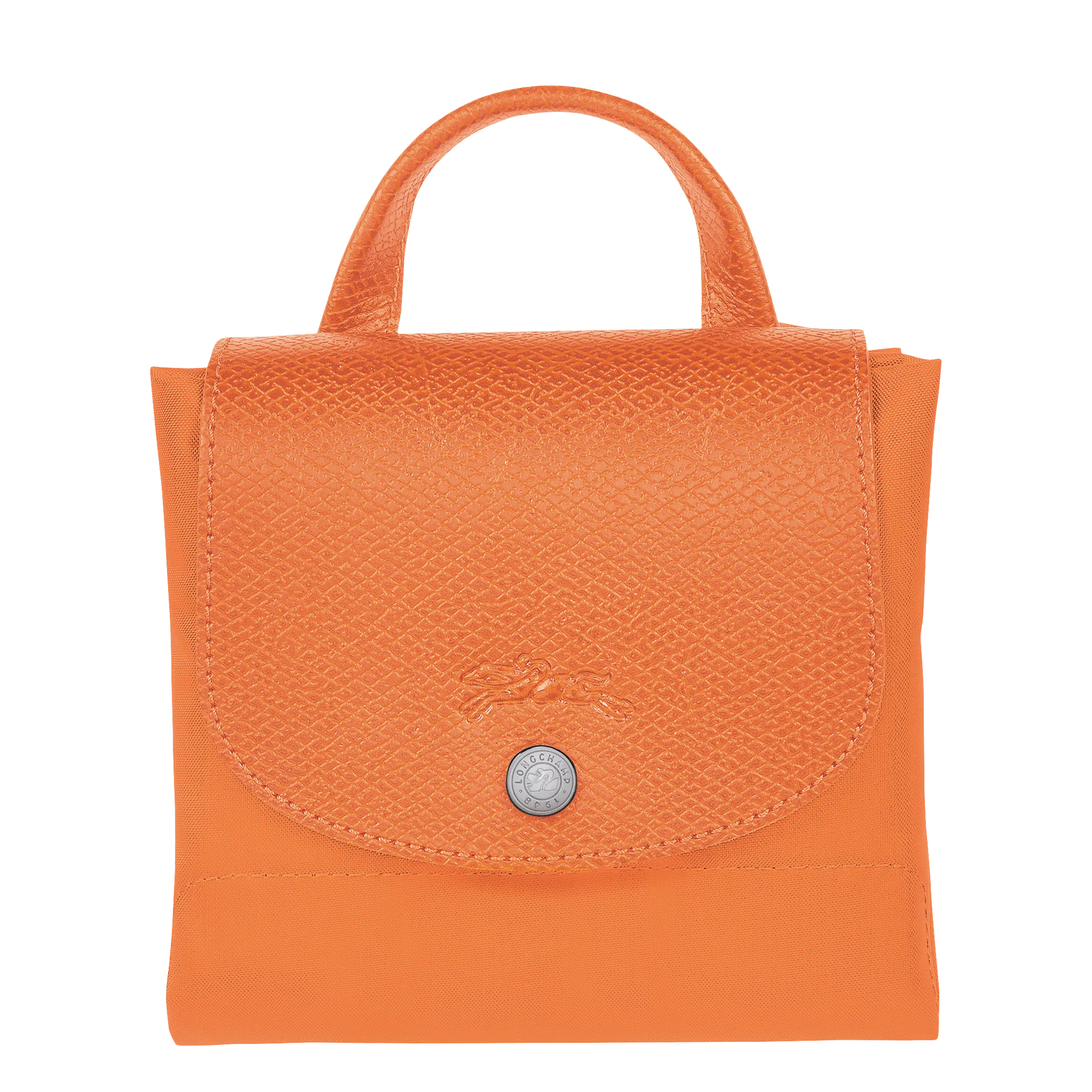 Le Pliage Green M Backpack Orange - Recycled canvas