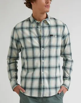 Lee Sure Check Long Sleeve Shirt Dusty Jade