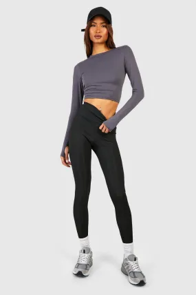 Leggings | Tall Deep Waistband High Waisted Rib Leggings | boohoo