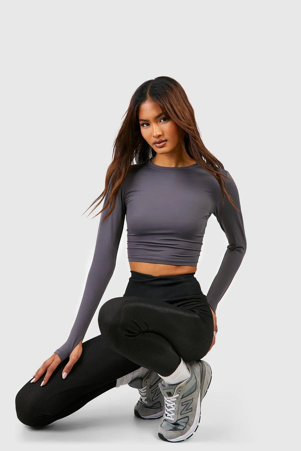 Leggings | Tall Deep Waistband High Waisted Rib Leggings | boohoo