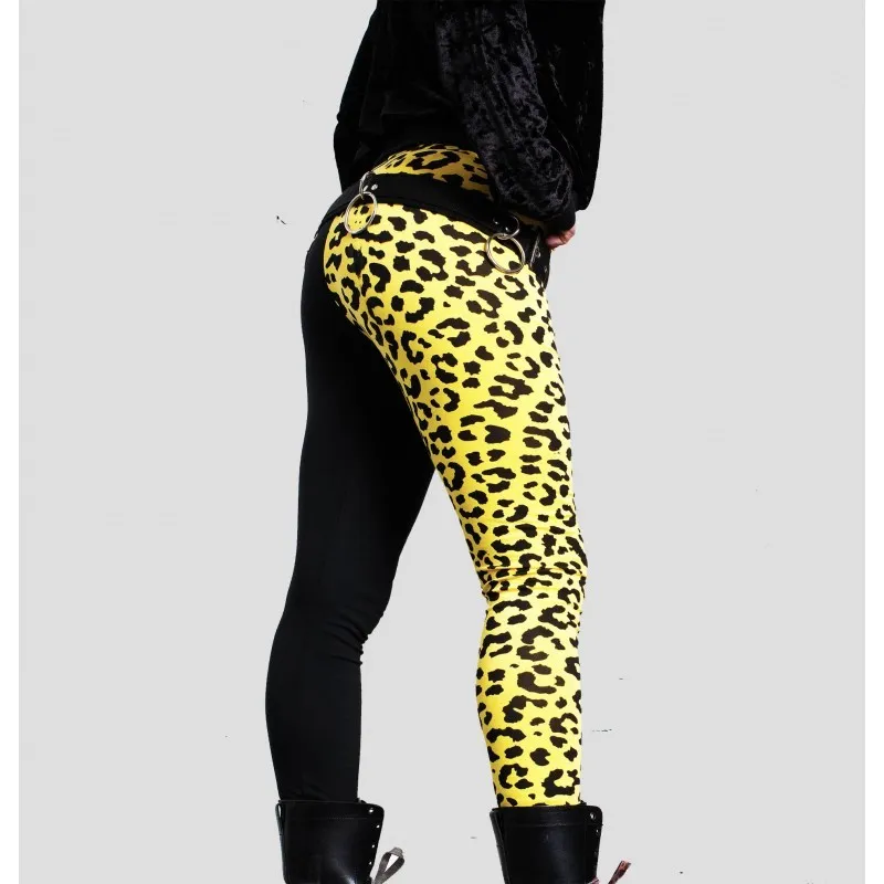 Leggings Punk bicolor leopard