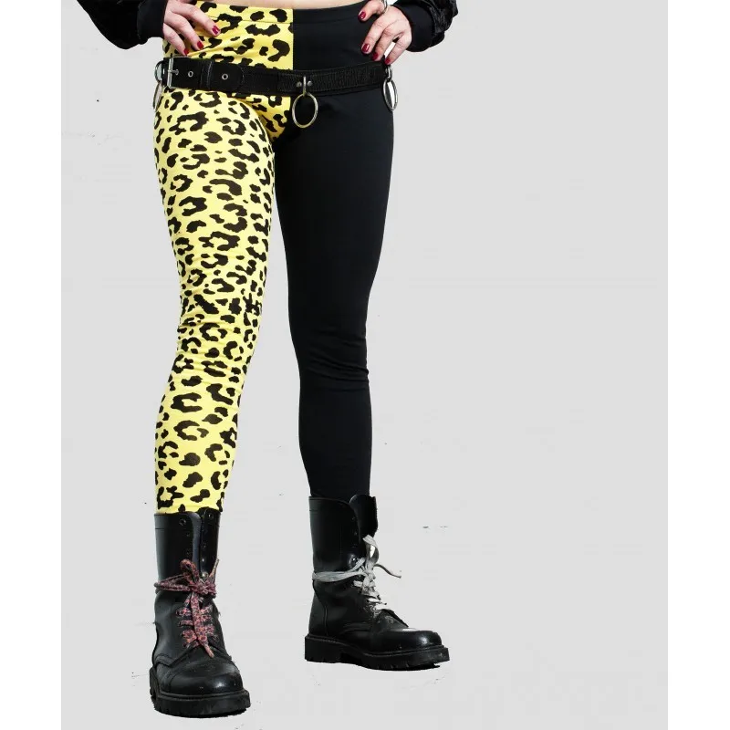 Leggings Punk bicolor leopard