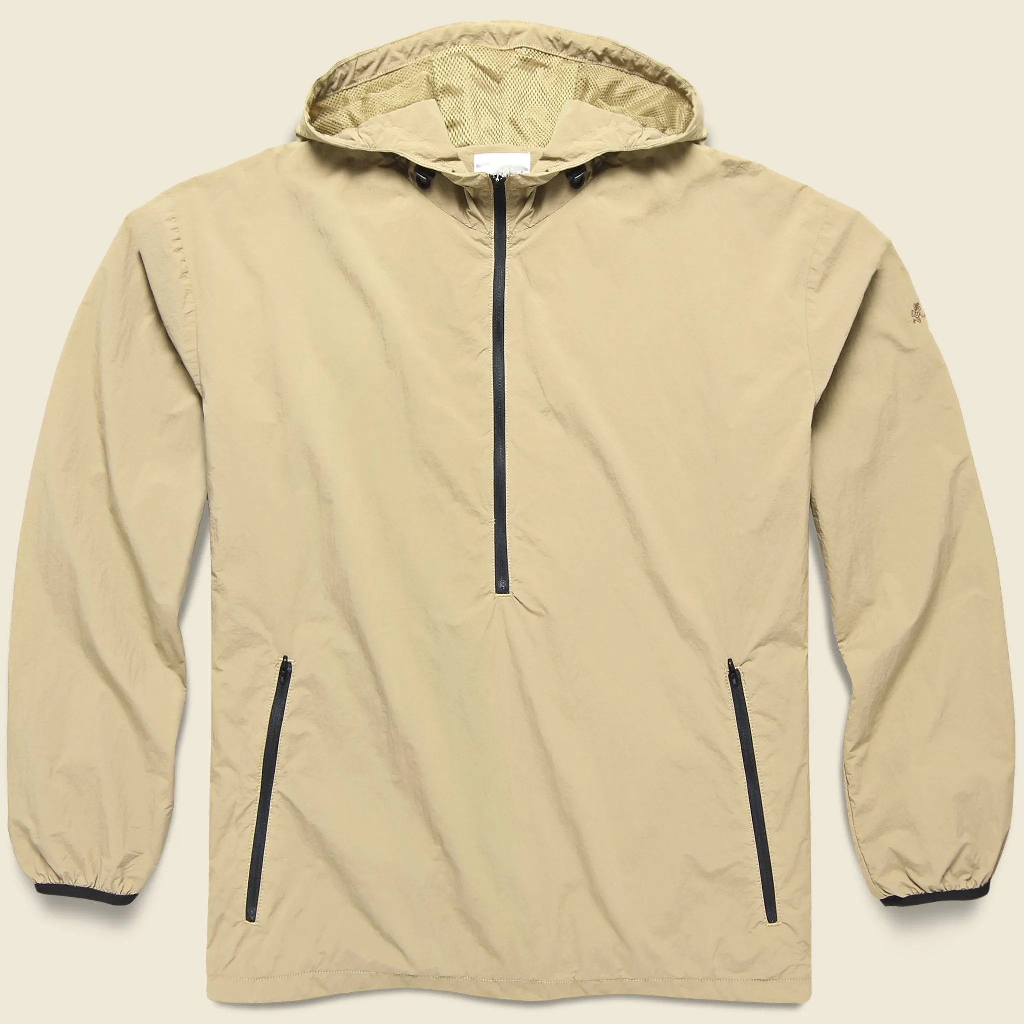 Light Nylon Anorak Parka - Tan