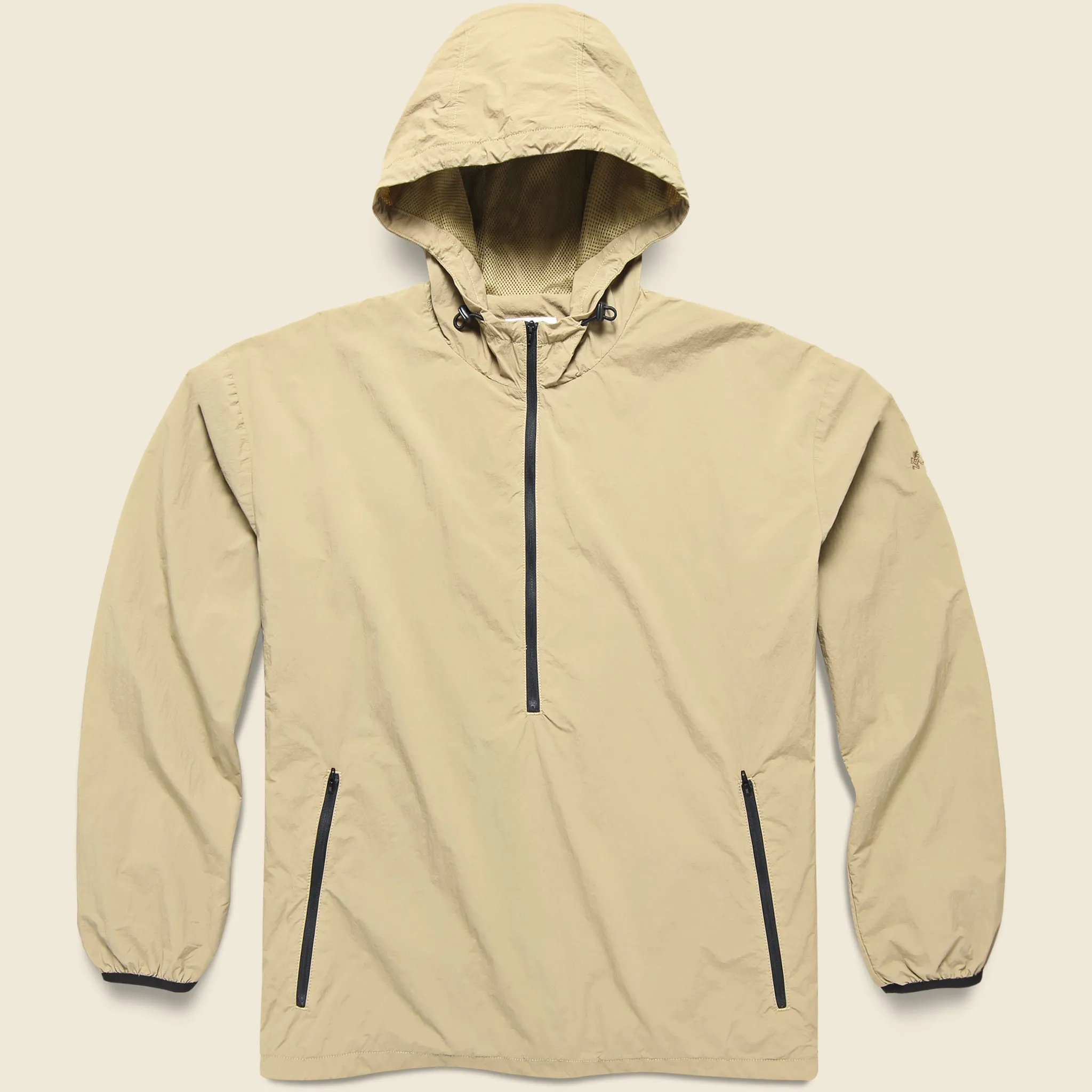 Light Nylon Anorak Parka - Tan