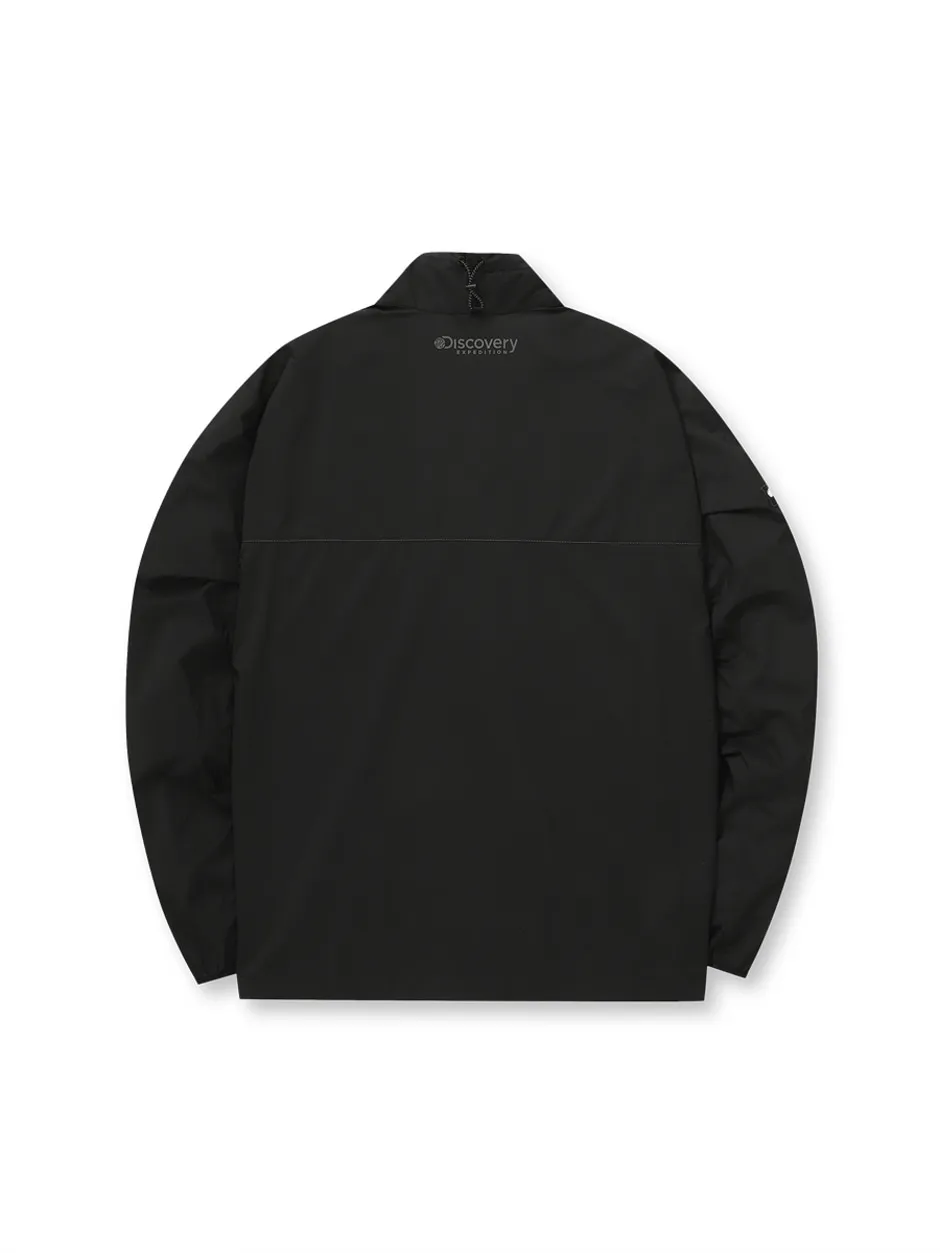 Lightweight Packable Anorak Windbreaker Black