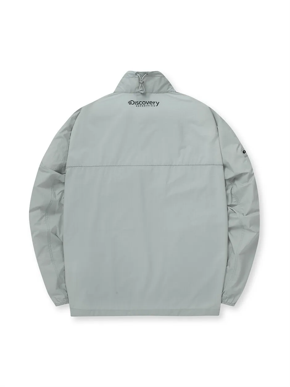 Lightweight Packable Anorak Windbreaker L.Grey